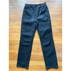 GOOD AMERICAN Black Coated Straight Jeans sz 6/29 (NWOT)